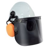 Casque de chantier avec protection auditive & visuelle