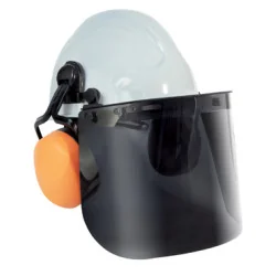 Casque de chantier avec protection auditive & visuelle