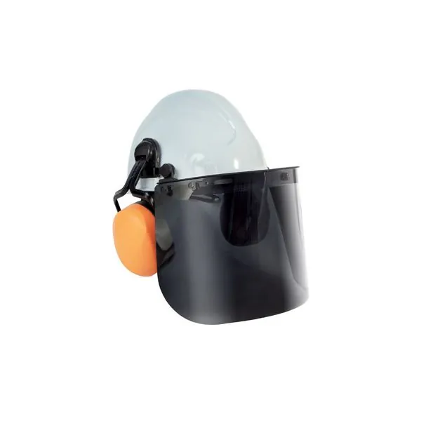 Casque de chantier avec protection auditive & visuelle