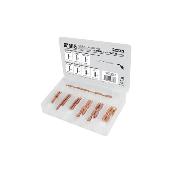 Coffret tubes contact pour torches MIG/MAG MB15 / MB25 v2 |