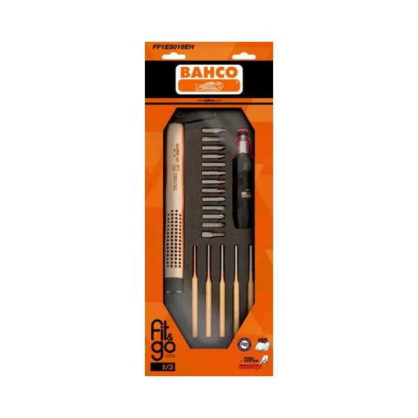 BAHCO Module mousse Fit&Go 1/3, marteau, chasse-goupilles &