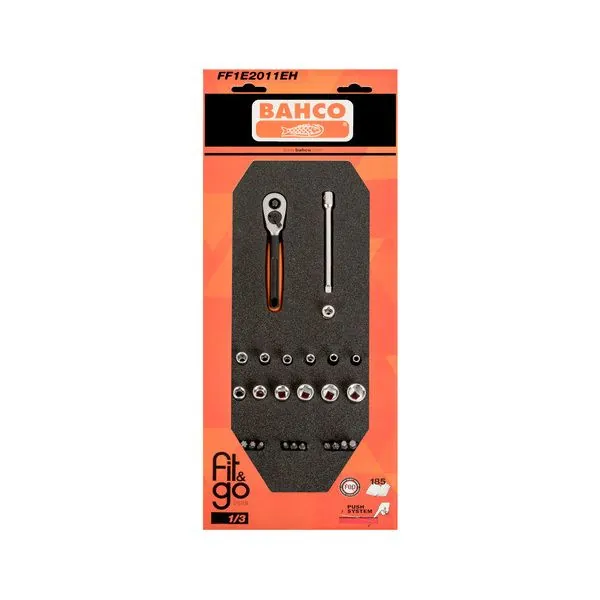 BAHCO Module mousse Fit&Go 1/3, douilles 1/4" - 25 Pcs