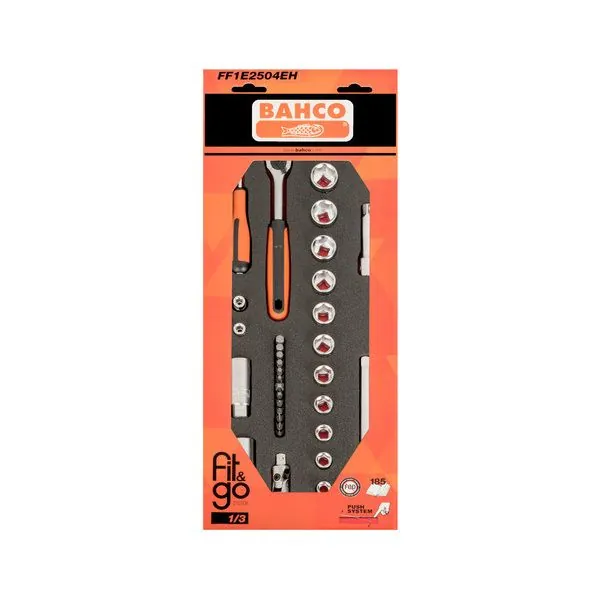 BAHCO Module mousse Fit&Go 1/3, douilles 1/4" & 3/8" - 33