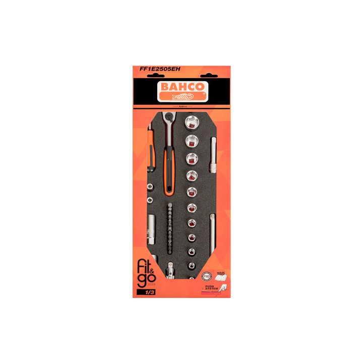 BAHCO Module mousse Fit&Go 1/3, douilles 1/4" & 3/8" - 34