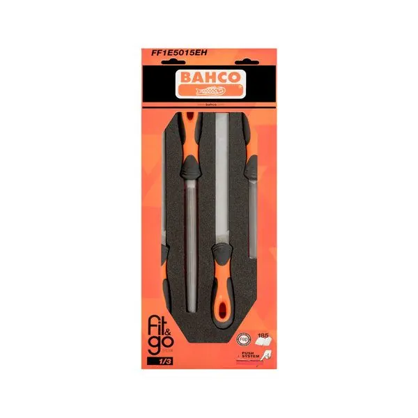 BAHCO Module mousse Fit&Go 1/3, limes ERGO™ - 4 Pcs