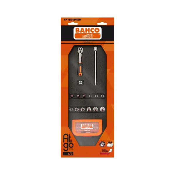 BAHCO Module mousse Fit&Go 1/3, douilles 1/4" & jeu