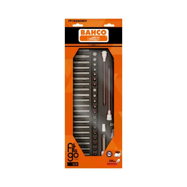 BAHCO Module mousse Fit&Go 1/3, jeu d'embouts - 49 Pcs