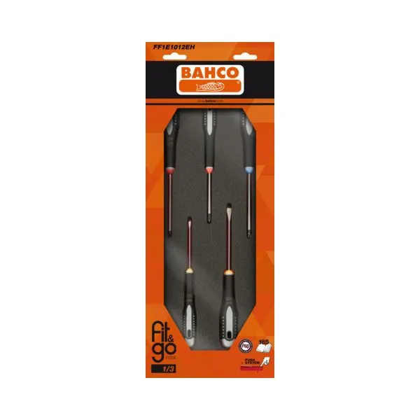 BAHCO Module mousse Fit&Go 1/3, tournevis ERGO™ - 6 Pcs