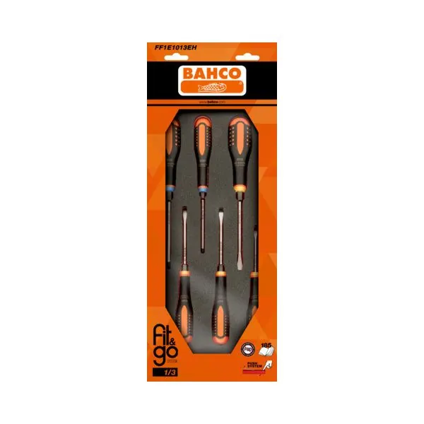 BAHCO Module mousse Fit&Go 1/3, tournevis ERGO™ à lame
