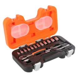 BAHCO Jeu de douilles 6 pans 1/4", dimensions métriques, et