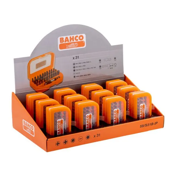 BAHCO Jeu d’embouts 1/4" pour vis à