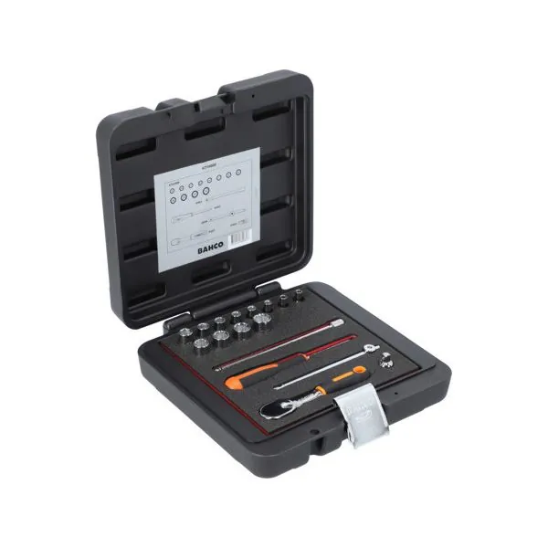 BAHCO Jeu de douilles 1/4" avec profil 6 pans dimensions
