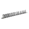 BAHCO Jeu de douilles 1/4" avec profil 6 pans dimensions