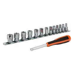 BAHCO Jeu de douilles 1/4" avec profil 6 pans dimensions