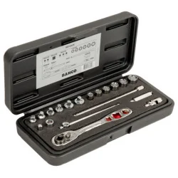 BAHCO Jeu de douilles 1/4" avec profil hexagonal,