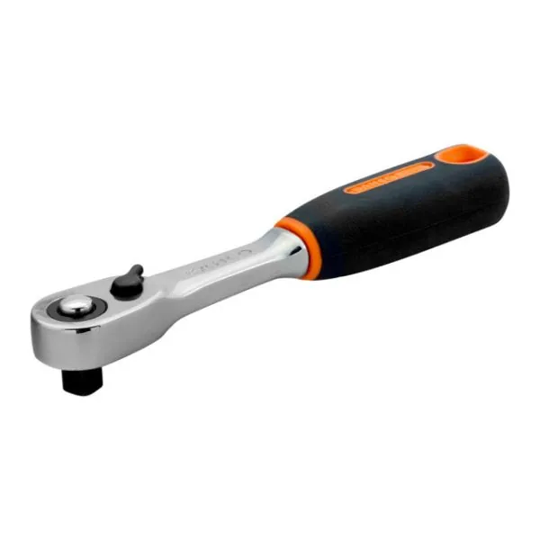 BAHCO Cliquet réversible 1/4" à tête fine avec 72&nbsp;dents et