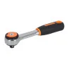 BAHCO Cliquet réversible 1/4" à tête ronde avec 72&nbsp;dents et