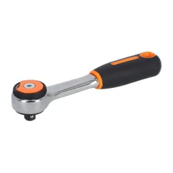 BAHCO Cliquet réversible 1/4" à tête ronde avec 72&nbsp;dents et