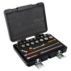 BAHCO Jeu de douilles 3/8", avec profil 6&nbsp;pans dimensions