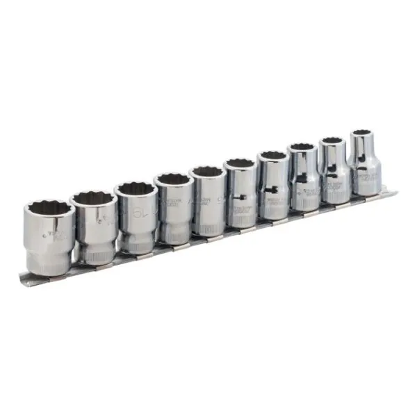 BAHCO Jeu de douilles 1/2" 12&nbsp;pans - 10&nbsp;pcs/rail 7810MB