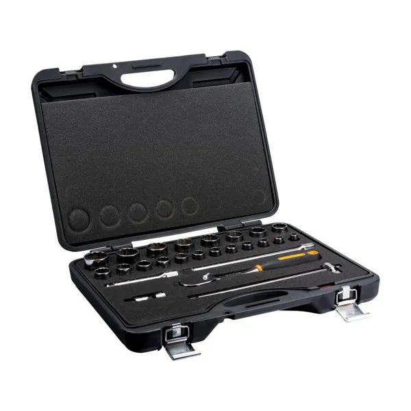 BAHCO Jeu de douilles 1/2" avec profil 12&nbsp;pans et cliquet