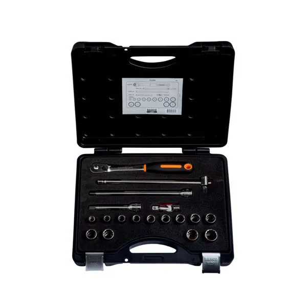 BAHCO Jeu de douilles 1/2" avec profil 12&nbsp;pans, dimensions