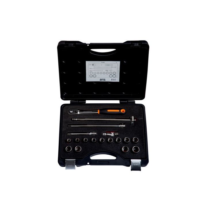 BAHCO Jeu de douilles 1/2" avec profil 12 pans, dimensions