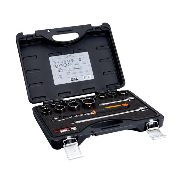BAHCO Jeu de douilles 1/2" avec profil 12&nbsp;pans, dimensions