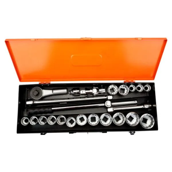 BAHCO Jeu de douilles 3/4" avec profil 12&nbsp;pans, dimensions