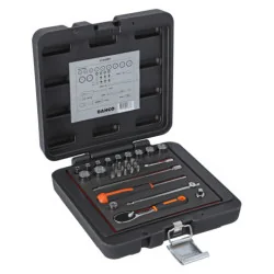 BAHCO Jeu de douilles 1/4" avec profil 12 pans dimensions