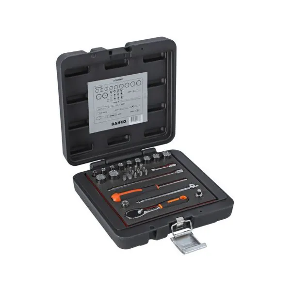BAHCO Jeu de douilles 1/4" avec profil 12 pans dimensions