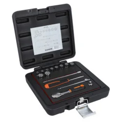 BAHCO Jeu de douilles 1/4" avec profil 12&nbsp;pans, dimensions