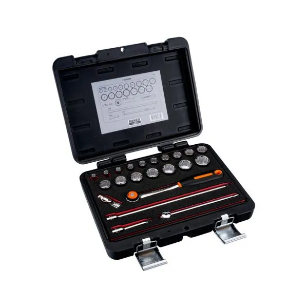 BAHCO Jeu de douilles 3/8", avec profil 12&nbsp;pans dimensions