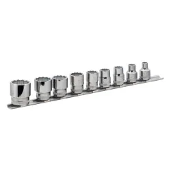 BAHCO Jeu de douilles 3/8" avec profil 12 pans dimensions