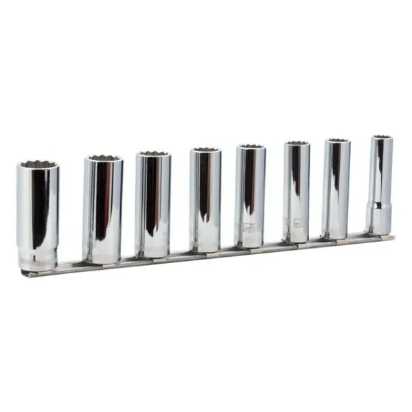 BAHCO Jeu de douilles longues 3/8", avec profil 12 pans