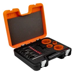 BAHCO Coffret de scies trépans 12 mm-86 mm - 18 Pcs