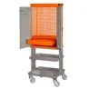 BAHCO Armoire 2&nbsp;portes à roulettes, orange, 1&nbsp;605&nbsp;mm x