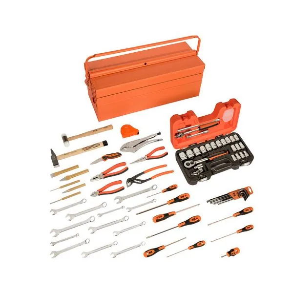 BAHCO Caisse à outils métallique avec 69 outils à usage