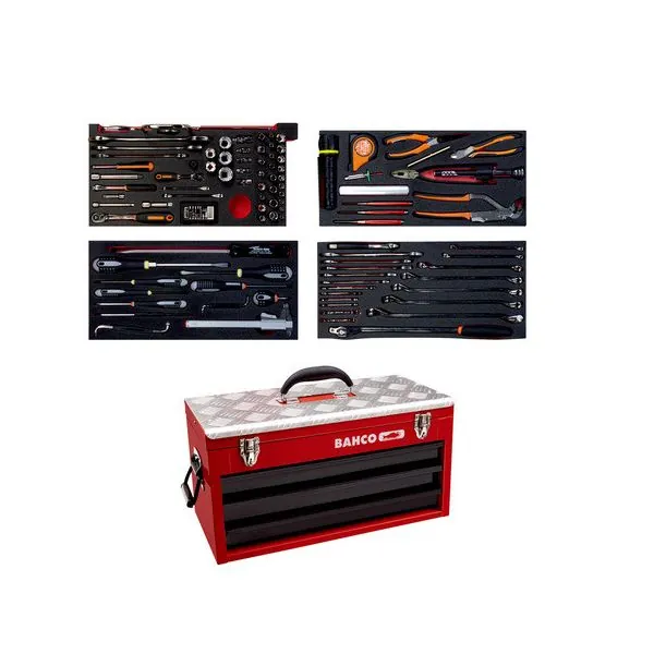 BAHCO Kit d’outils aviation - 129&nbsp;pcs/caisse métallique