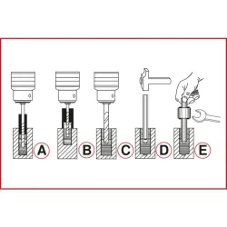 Coffret d'extracteurs pour vis et écrous . 25 pièces KSTOOLS 150.1305 | 150.1305