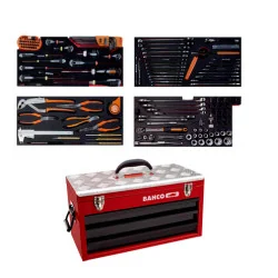 BAHCO Caisse à outils métallique, kits d’outils