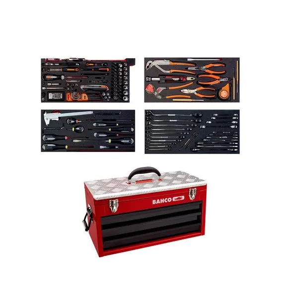 BAHCO Kit d’outils aviation - 152&nbsp;pcs/caisse métallique