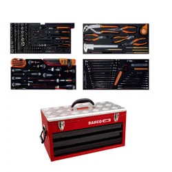BAHCO Caisse à outils métallique, kits d’outils