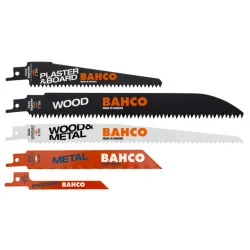 BAHCO Jeu de lames de scie sabre pour plâtre, bois et métal