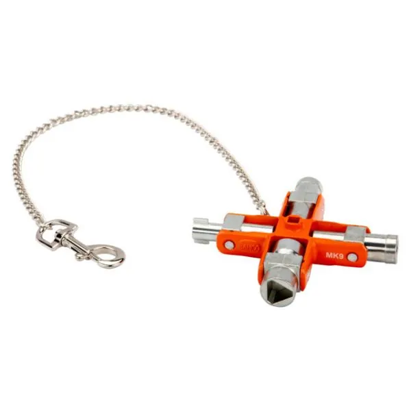 BAHCO Clé en croix multi-empreintes 9 en 1, 95&nbsp;mm x 95&nbsp;mm