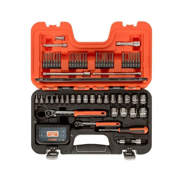 BAHCO Coffret de douilles 1/4"-3/8" entrainement carré, 6