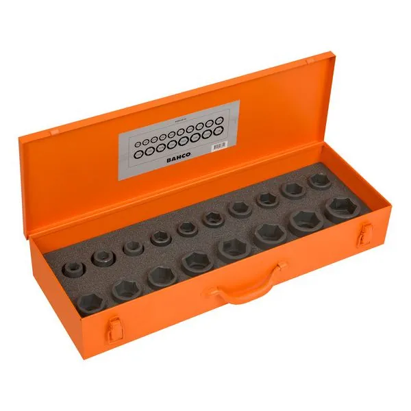 BAHCO Coffret de douilles à choc 3/4" entrainement carré, 6