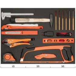 BAHCO Kit d'outils de frappe et de coupe, module mousse 3/3