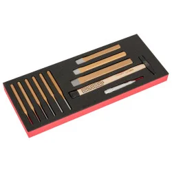 BAHCO Jeu de marteau/burins plat/chasses-goupilles, module