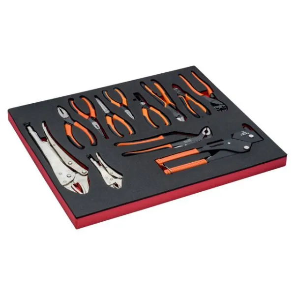 BAHCO Jeu de pinces, module mousse 3/3 Fit&Go - 12&nbsp;pcs